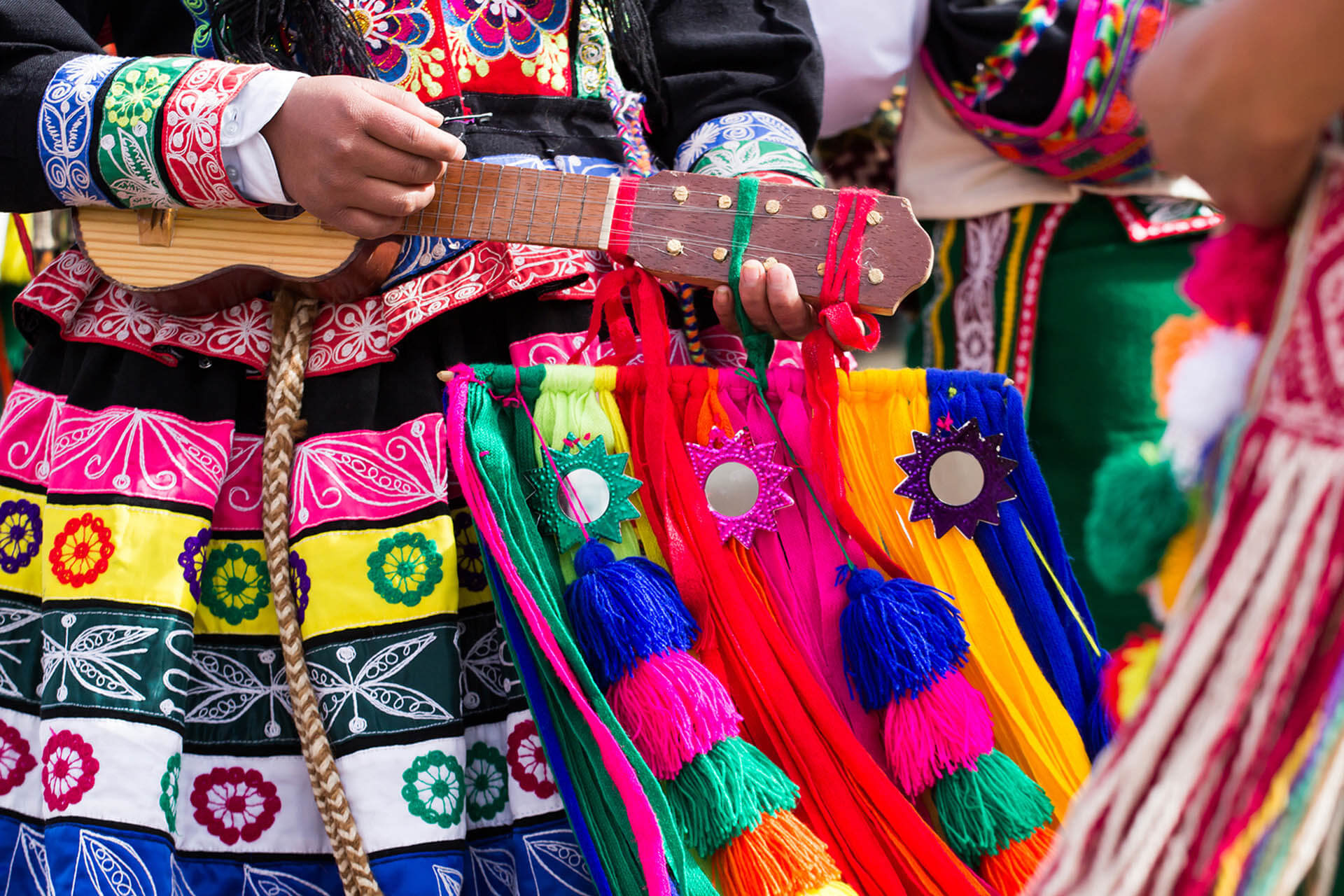 Performers at a cultural event. 